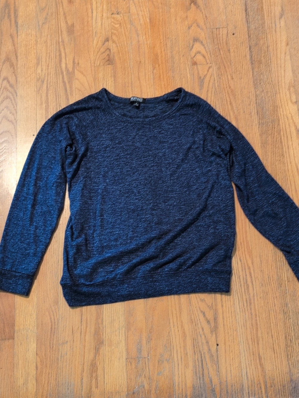 Buffalo David Bitton Navy Heather Scoop Crew Sweater